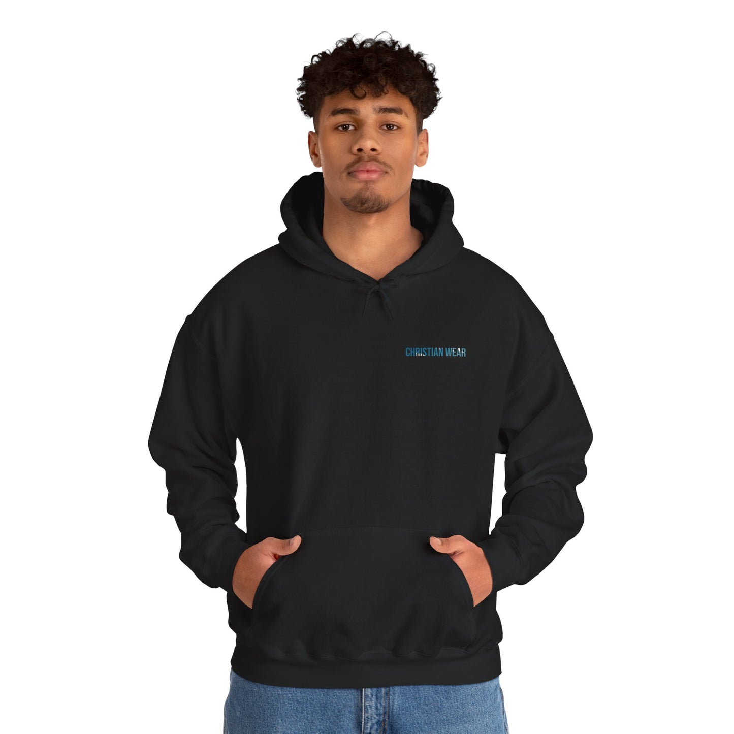 Minimal 'Choose Your Pace' Black Hoodie — Subtle Motivational Chest Logo